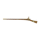 An Ottoman gold-inlaid miquelet-lock rifle (Tüfek) adorned with corals, mid-18th century