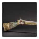 A magnificent Ottoman deluxe miquelet rifle with gilt silver mounts, circa 1780