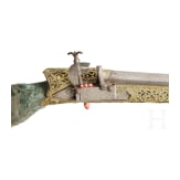 A magnificent Ottoman deluxe miquelet rifle with gilt silver mounts, circa 1780