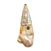 Perlmutt-Pulverflasche, Indien, Moghul-Periode, 17. Jhdt.