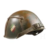 A camouflage steel helmet from the Division Italia, circa 1943