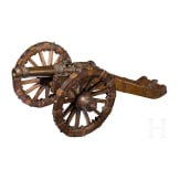 A model cannon with carriage, Nuremberg, dated 1650