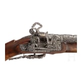 A luxurious Italian miquelet-rifle with chiselled decoration, Brescia, circa 1680