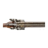 A gold-damascened flintlock side-by-side shotgun by Toupriant, Paris, circa 1770