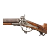 A side-by-side percussion shotgun by Barella, Magdeburg, with an imperial dedication