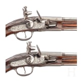 A pair of German over-and-under flintlock pistols, circa 1690/1700