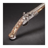 A Bohemian flintlock pistol with lavish bone inlays, circa 1690/1700