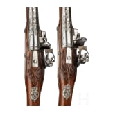 A pair of flintlock pistols from the armoury of Ernest Louis, Landgrave of Hesse-Darmstadt (1667 - 1739), Friedrich Osterman in Copenhagen, circa 1700