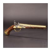 A splendid fire-gilt flintlock pistol by Jean Brion &agrave; Paris, circa 1710