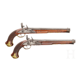A pair of flintlock pistols, Meckel in Schwerin, circa 1730 and later