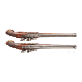 A pair of flintlock pistols, Meckel in Schwerin, circa 1730 and later