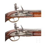 A pair of flintlock pistols, Meckel in Schwerin, circa 1730 and later