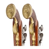 A pair of flintlock pistols, Meckel in Schwerin, circa 1730 and later