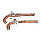 A pair of silver-mounted flintlock pistols, Wittemann in Gie&szlig;en, circa 1750