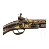 An Ottoman gold-damascened flintlock pistol (Kubur), circa 1800