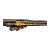 An Ottoman gold-damascened flintlock pistol (Kubur), circa 1800