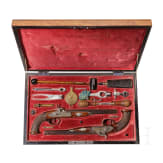 A cased pair of percussion pistols, Johann Adam Kuchenreuter in Regensburg, circa 1840