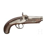 A percussion pistol similar to a Deringer, Eibar, dated 1849