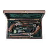 A pair of cased percussion pistols by Devisme, Paris, circa 1850