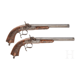 A pair of cased percussion pistols by Faur&eacute; Le Page, Paris, circa 1850
