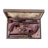 A pair of cased percussion pistols by Faur&eacute; Le Page, Paris, circa 1850