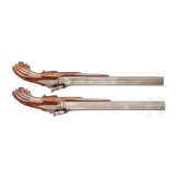 A pair of cased percussion pistols, Li&egrave;ge, circa 1850