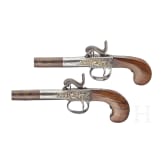 A pair of percussion terzerols, Ibarzabal in Eibar, circa 1850