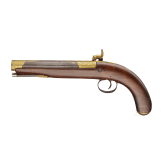 An Indian gold-damascened percussion-pistol, 2nd half of the 19th century