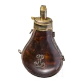 A tortoise shell powder flask, France, end of 18th century