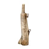 Knochen-Pulverflasche im Stil der Renaissance, Italien, um 1850