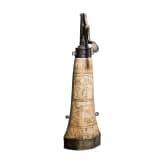 A fine Italian powder-flask made of cow bone, historicism in the style of the Renaissance around 1580, 19th century