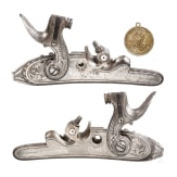 A pair of early percussion locks, probably England, circa 1825