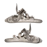 A pair of early percussion locks, probably England, circa 1825