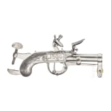 A full metal flintlock shooting trap, ca. 1800