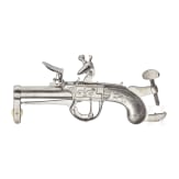 A full metal flintlock shooting trap, ca. 1800