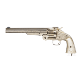 A cased deluxe Model 3 Russian First Model with engraved nickel finish