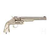 A cased deluxe Model 3 Russian First Model with engraved nickel finish