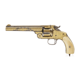 A gilded deluxe Smith & Wesson New Model No. 3 Revolver for the oriental market
