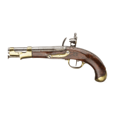 A French flintlock cavalary pistol, Maubeuge M an 9, made 1808