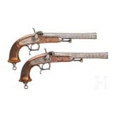 A French pair of M 1833 officer's pistols, 1st model