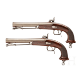 A French pair of M 1833 officer's pistols, 2nd model