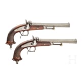 A cased pair of M 1833 officer's pistols
