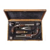A cased pair of M 1833 officer's pistols