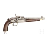 A breechloading percusion pistol, Westley Richards & Co., Portugal Contract, 1867