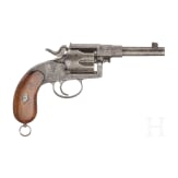 An Erfurt Reichsrevolver M83, with a replica holster
