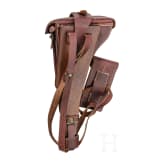 Lange Pistole 08, DWM 1918, mit Brett und Tasche