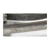 A cased deluxe Model 3 Russian First Model with engraved nickel finish