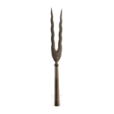 A Persian forked spear made from Wootz steel, 19th century