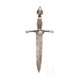 A German silver-mounted, left-handed historicism dagger in the style of circa 1600