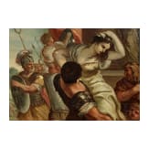 An Italian painting "The Abduction of the Sabine Women", after Pietro da Cortona, 18./19. Jhdt.